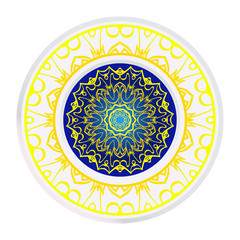 Luxury Art Deco Floral Pattern. Mandala Design. Vector Illustration. Oriental Pattern. Indian, Moroccan, Mystic, Ottoman Motifs. Anti-Stress Therapy Pattern.