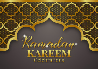 Ramadan Kareem or Eid mubarak greeting card islamic vector design 