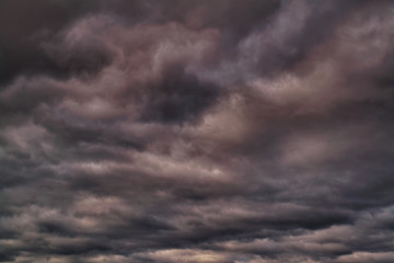 Fototapeta na wymiar Sky with rain clouds before the storm