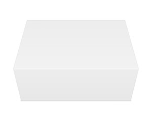 Vector realistic image (mock-up, layout) of blank cardboard (paper) closed rectangular box. The image was created using gradient mesh. Vector EPS 10.