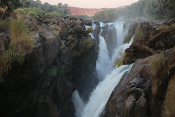 waterfall in mountains