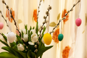 easter eggs spring flowers celebration traditional spring time
