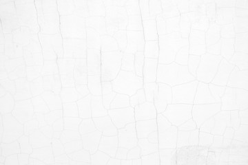 White Cracked Concrete Wall Texture Background.