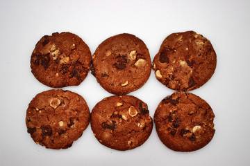 Oat cookies. Isolated image on white background.