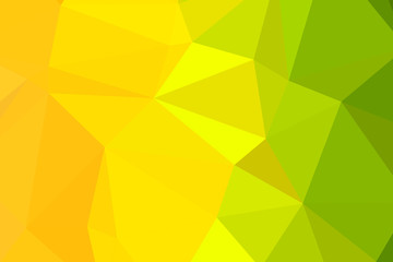 yellow geometric rumpled triangular low poly origami style gradient illustration graphic background.