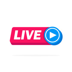 Live Streaming online sign vector design
