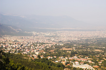 Panorama of Denizli city, Turkey