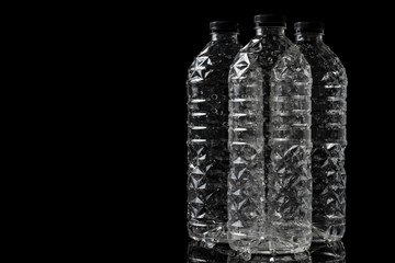 Empty plastic bottles for recycle concept