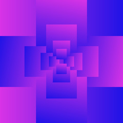 Color geometric pattern. Multicolored gradient abstraction with bright polygon. Minimal graphic background with simple shape and figure.