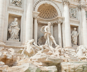 The Trevi Fountain in Rome, Italy