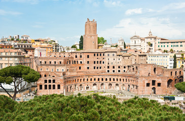 Fototapeta na wymiar Trajan's Market in Rome, Italy