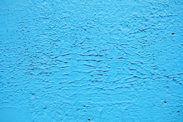 Blue Painted on Concrete Wall Texture Background.