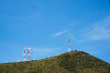 Telephone attennas on the mountain
