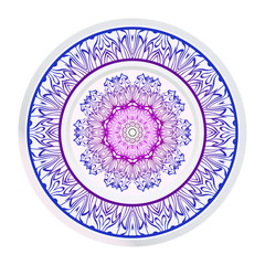 Floral Mandala. Vector Illustration. For Coloring Book, Greeting Card, Invitation, Tattoo. Anti-Stress Therapy Pattern.