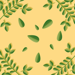 Naklejka premium green leaves foliage