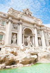 The Trevi Fountain  in Rome, Italy