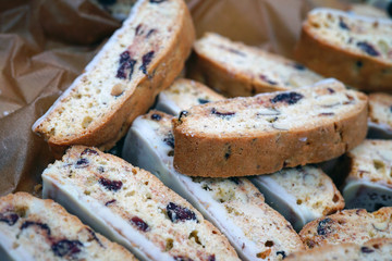 Dried biscotti biscuit cookies