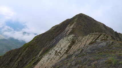 landscape with mountains and clouds