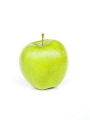 Green apple on white background, fruit healthy concept