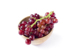 Red grape isolated on the white background
