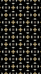 Ornate geometric pattern and abstract multicolored background