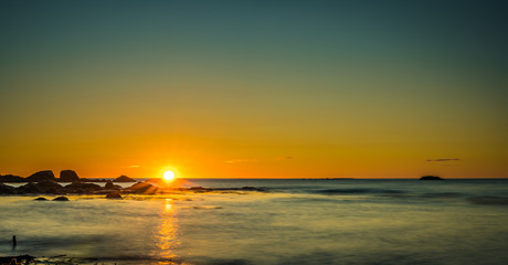 Fototapeta na wymiar Long exposure beach seascapes around Nova Scotia, Canada.