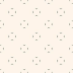 Subtle vector minimalist seamless pattern. Simple abstract monochrome texture