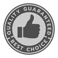 Quality guaranteed and like logo vector.