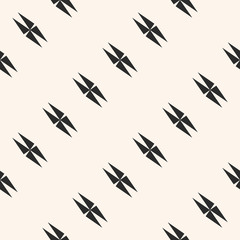 Vector minimalist geometric seamless pattern texture with diagonal edgy shapes