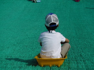 公園のソリ。in thd park.