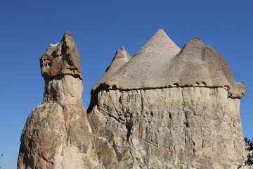 Rock Formations in Pasabag Monks Valley, Cappadocia, Nevsehir, Turkey