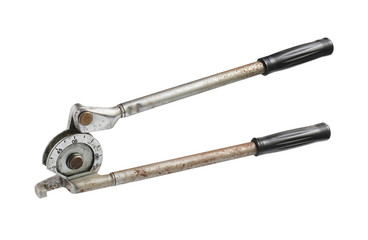 Tube bender tool (with clipping path) isolated on white background