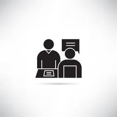 job interview and consulting icon