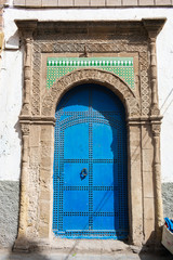 Fancy Blue Door in Essaouira Morocco