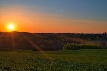 Obraz premium Sonnenuntergang im Marchland