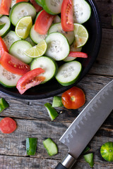 Tomato and cucumber salad