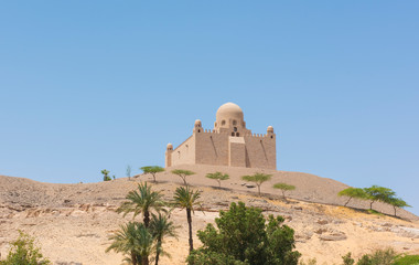 Fototapeta na wymiar Tomb of Aga Khan mausoleum in Aswan Egypt