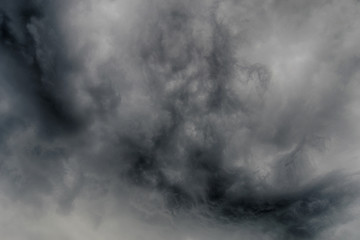 Dark clouds violent storm