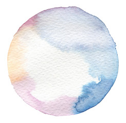 Watercolor Circle paint on white background.
