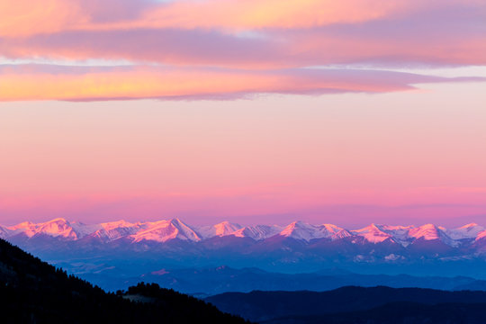 Alpenglow on the Sangre de Cristo