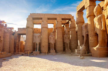 Statues in Karnak temple