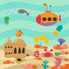 illustration of the underwater world