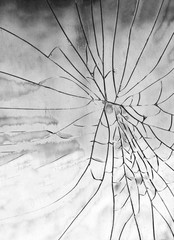 Closeup view of broken glass, texture background