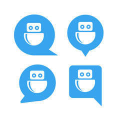 robot icons in speech bubble