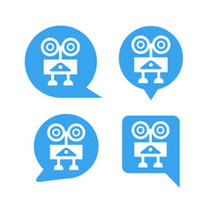 robot icons in speech bubble