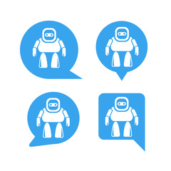 chat bot icon in speech bubble