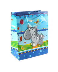  Paper bag for gifts, purchases on a white background