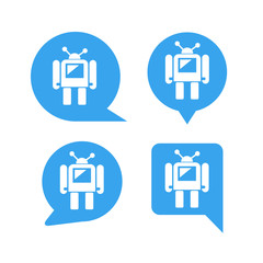 Obraz premium chat bot icon in speech bubble