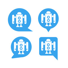 chat bot icon in speech bubble