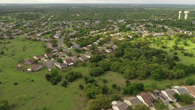 Aerial of Generic Suburban Neighborhood 1